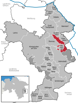 Läget för Mariental i Landkreis Helmstedt