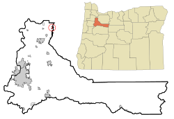 Ligging van Aurora in Oregon