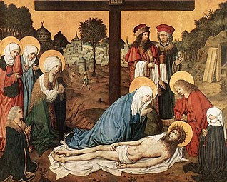 Maître du Livre de Raison, 1480-85 La Lamentation sur le Christ Gemäldegalerie Alte Meister, Dresde