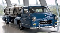 Mercedes-Benz Renntransporter in the Mercedes-Benz Museum in May 2023