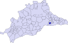 Расположение муниципалитета Моклинехо на карте провинции