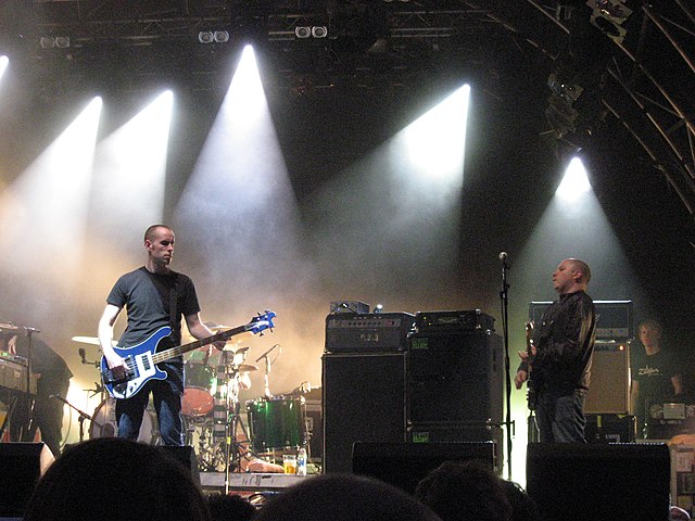 Post-rock group Mogwai performing at a 2007 concert.