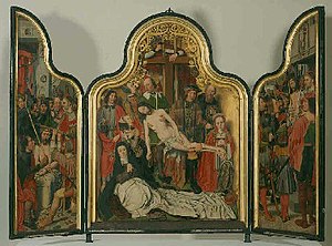 Passion triptych in honor of Albrecht Adriaensz. van Adrichem (ca. 1474-1555), magistrate of Haarlem