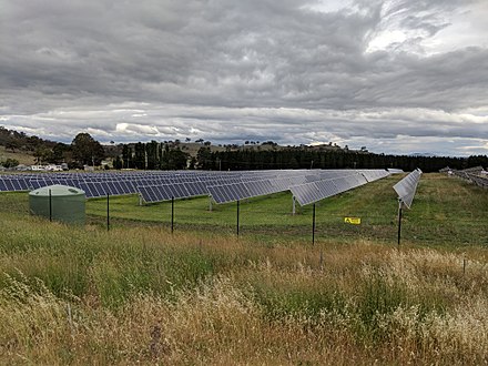 The Mount Majura Solar Farm has a rated output of 2.3 megawatts and was opened on 6 October 2016.[127]