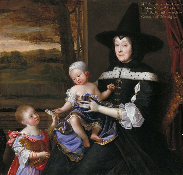 John Michael Wright, Mrs Salesbury with her Grandchildren Edward and Elizabeth Bagot, c. 1676, Tate Britain