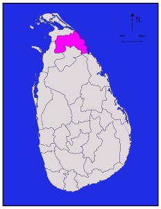 Mullaitivu District – Beliggenhet