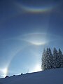 Multiple Halos - 22° halo, Sun_dog and Circumzenithal_arc in Mürren, Switzerland