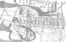 Map of Mitchelville, c. 1860s Mville 1864map.jpg