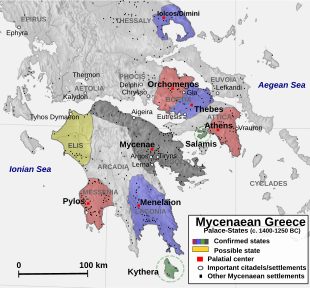 Mycenaean palace states Mycenaean Palace States.svg