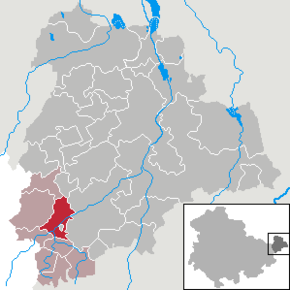 Poziția Nöbdenitz pe harta districtului Altenburger Land