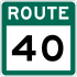 Route 40 Schild