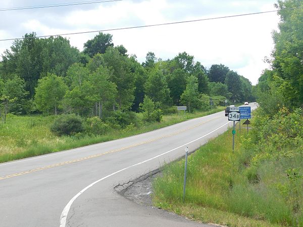 NY 34B running from NY 38 in Dryden