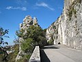 Ultimo tratto del sentiero sotto le ripide pareti del Monte Grisa