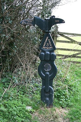 National Cycle Network signpost near Penelewey National Cycle Network signpost. - geograph.org.uk - 1203064.jpg