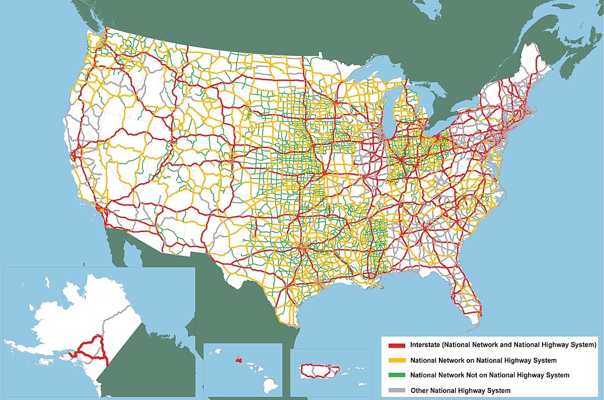 Dot Truck Route Map National Network - Wikipedia