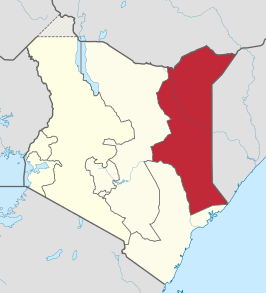 Kaart van Mkoa wa Kaskazini-MasharikiNorth Eastern Province