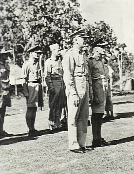 Air Commodore Hewitt, right, with Major General Whitehead, New Guinea, 1943