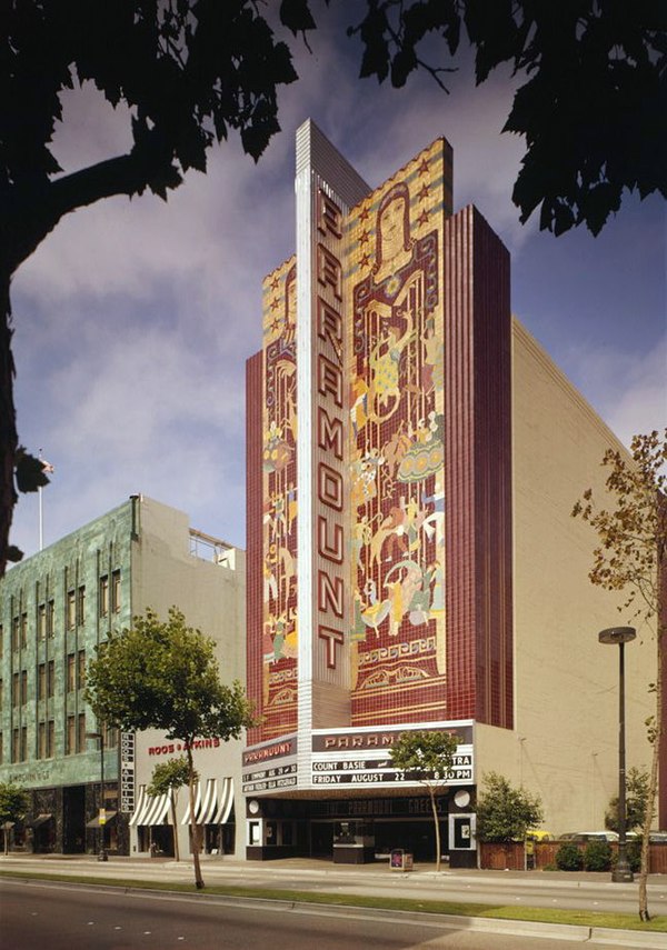 Image: Oakland Paramount Theatre exterior, 1975