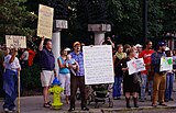Demonstrators at the Occupy Knoxville protest on October 7, 2011.