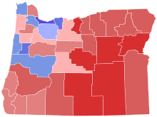 2020 results by county Oregon Treasurer Election Results by County, 2020.svg