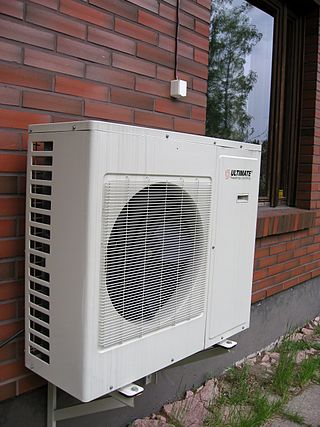 <span class="mw-page-title-main">Heat pump</span> System that transfers heat from one space to another