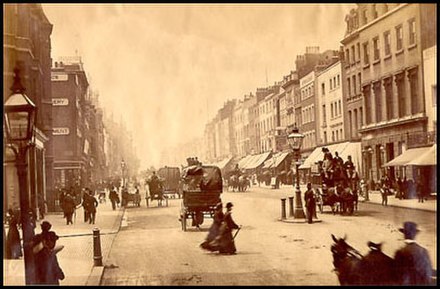 Oxford Street in 1875 (looking towards the present-day site of Selfridges on the right).