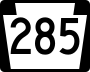 Pennsylvania Route 285 marker