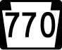 Pennsylvania Route 770 marker