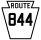 Pennsylvania Route 844 marker
