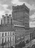 Pre-war look of the Large PAST (background) and Small PAST (foreground) buildings.