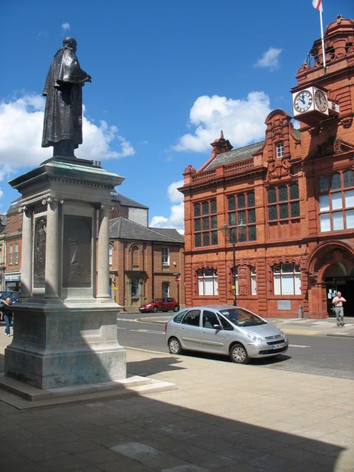 Statue of Charles Palmer, opposite the Jarrow Town Hall