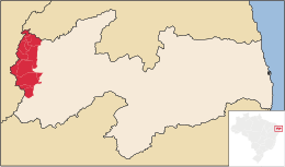 Cajazeiras Région métropolitaine - Carte