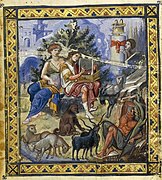 Ilustración del Salterio de París,[49]​ siglo X.