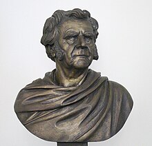 Busta Petera Meriana v Muzeu přírodní historie v Basileji.