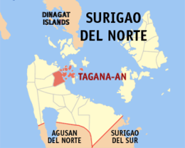 Tagana-an - Carte