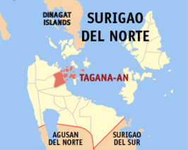 Kaart van Tagana-an