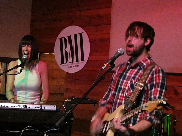 Phantogram onstage in 2010