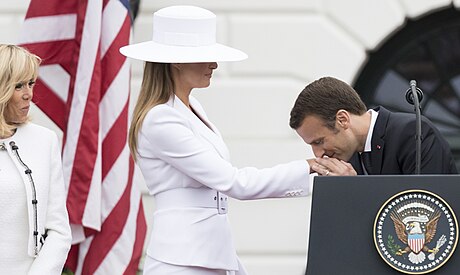 File:Photograph of hand-kissing on 24 April 2018, from- Arrival Ceremony - The Official State Visit of France (39892884320) (cropped).jpg