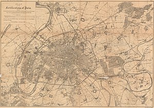 300px plan of the fortifications of paris by ranfft%2c 1857   stanford libraries