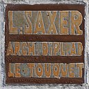 Plak mimarı L. Saxer Touquet-Paris-Plage.jpg