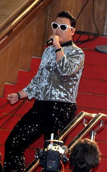 Psy performing in Cannes, France, at the January 2013 NRJ Music Awards ceremony