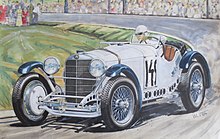 Rudolf Caracciola auf Mercedes-Benz SSKL beim Bergrennen Zbraslav-Jíloviště 1931