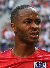 Sterling playing for England at the 2018 FIFA World Cup