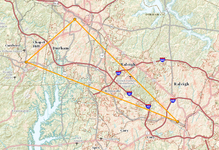 map of research triangle