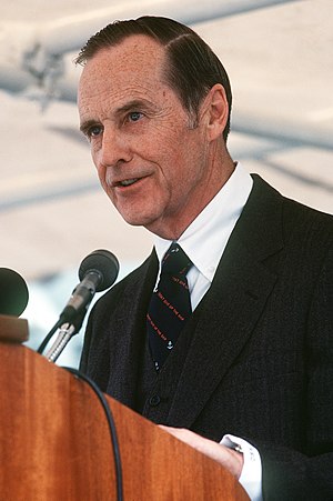 Robert H. Conn, deputy undersecretary of the Navy, Financial Management, speaks during the commissioning of the guided missile frigate USS DOYLE (FFG 39) - DPLA - a2e30e17410ba97ffebcc857aeaa86c9.jpeg