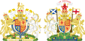 Grba Združenega kraljestva- desni je uporabljen v Angliji, levi pa na Škotskem.