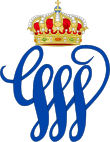 Monograma Real do Príncipe George William de Shaumberg - Lippe.svg