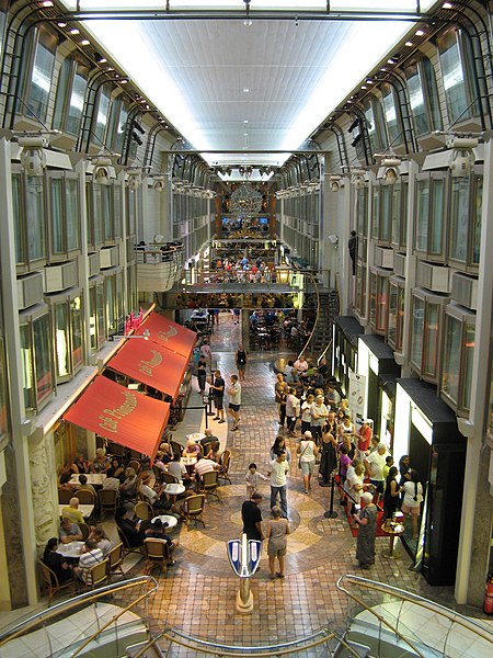 Voyager was the first class to feature the Royal Promenade