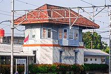 Rumah sinyal Stasiun Jakarta Kota.