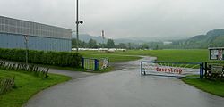 Hangar and apron of the glider airfield